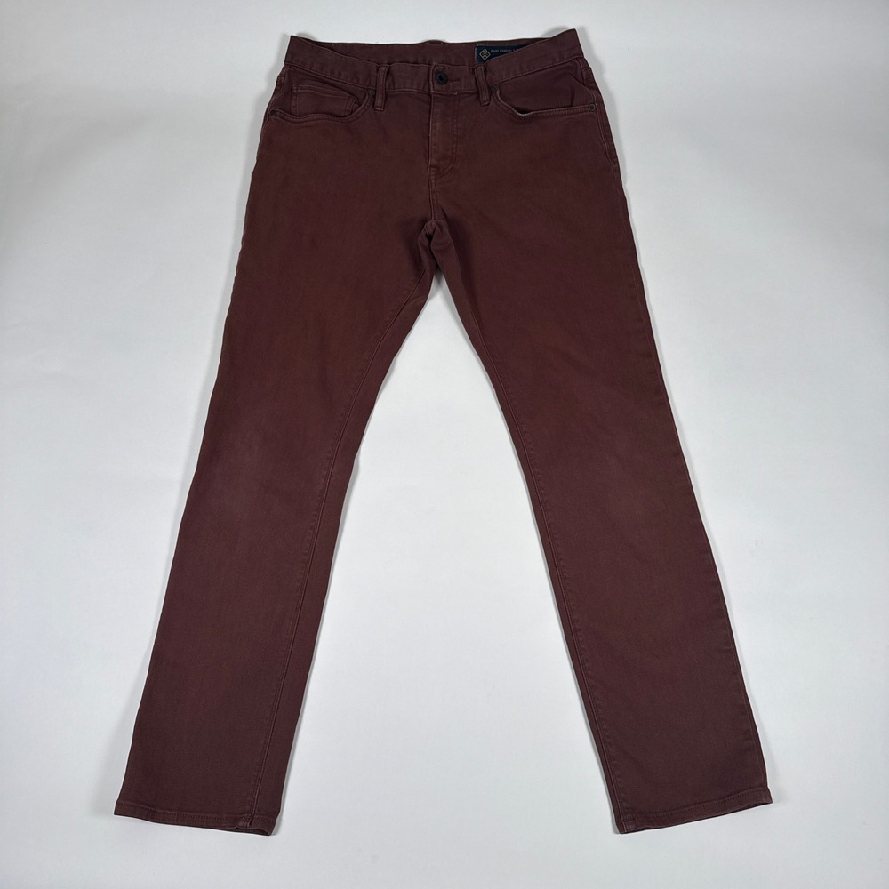Roark Jeans Mens Size 32 Brown Maroon Slim Fit Stretch HWY 133 Denim